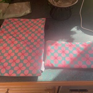 Pink/Teal Rume Pouch Set
